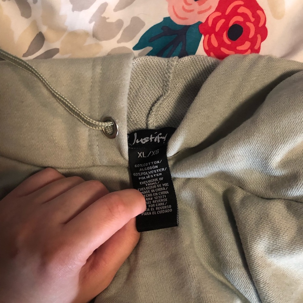 crop hoodie green